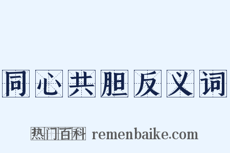 同心共胆反义词是什么意思的图片